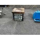 Keep left sign