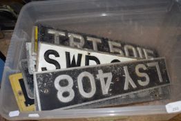 Mixed collection of various number plates
