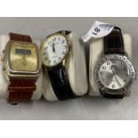 Three various gents wristwatches