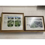 World War II Interest - Two framed posters from the Western Command Camouflage School