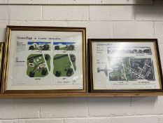 World War II Interest - Two framed posters from the Western Command Camouflage School