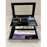 Box of various assorted white metal and costume jewellery, modern