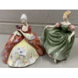 Two Royal Doulton figurines Whistful and Michelle (2)