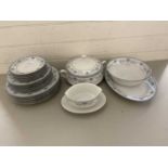 Quantity of Noritaki blue hill table wares