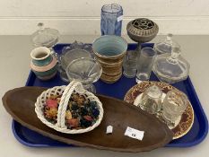 Mixed Lot: Various assorted glass wares, small Whitefryers type vase, and other assorted items