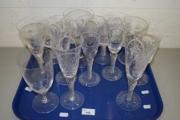 Tray of Royal commemorative drinking glasses to include Royal Doulton issues