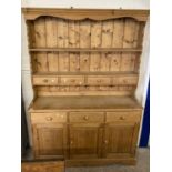 Modern pine kitchen dresser, 139cm wide