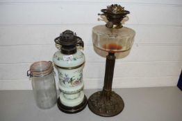 Two oil lamps and a storage jar (3)