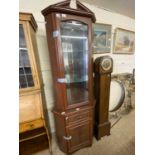 Two piece corner display cabinet