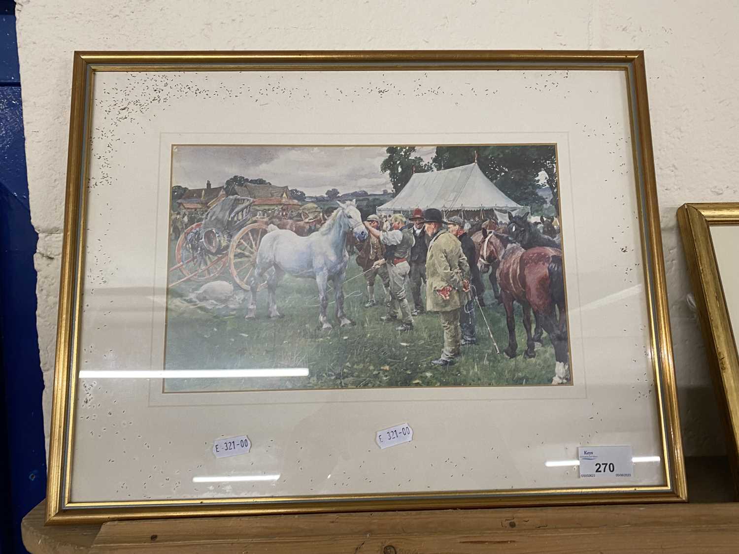 Coloured print after Alfred Munnings, framed and glazed