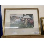 Coloured print after Alfred Munnings, framed and glazed