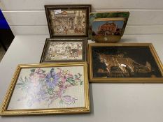 Mixed Lot: Various assorted pictures, place mats etc