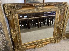 Reproduction gilt framed rectangular wall mirror