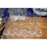 Mixed Lot: Various assorted drinking glasses, vase etc