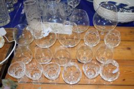 Mixed Lot: Various assorted drinking glasses, vase etc
