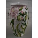 Large modern floral decorated vase