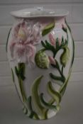 Large modern floral decorated vase