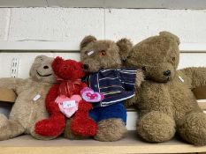 Collection of four assorted teddy bears