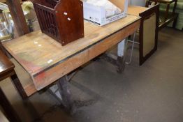 Vintage wooden workshop bench