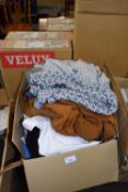 Box of assorted clothes