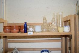 Mixed Lot: Glass ware, vases, terracotta pots etc