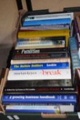 Box of assorted hard back books to include James Patterson, Marian Keyes, and others