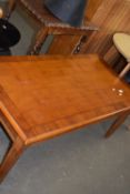 Yew wood veneered coffee table