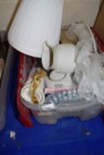 Mixed Lot: Royal Doulton Berkshire milk jug, lamp shades, other ceramics and other items