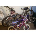 Mixed Lot: Universal girls bike and two other children's bikes (3)