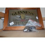 Guinness Extra Stout mirror and Jack Daniels spirit pourer