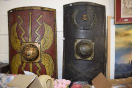 Two reproduction Roman shields