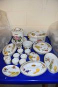 Quantity of Royal Worcester Evesham pattern kitchen and serving dishes together with a Portmeirion