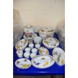 Quantity of Royal Worcester Evesham pattern kitchen and serving dishes together with a Portmeirion