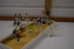 Collection of various glass animals