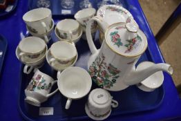 Quantity of Indian Tree pattern tea and coffee wares