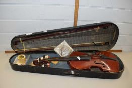 Vintage cased Maidstone violin - for restoration