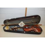 Vintage cased Maidstone violin - for restoration