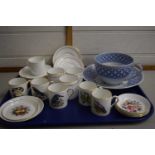 Mixed Lot: Royal Worcester coffee cans and saucers, Hammersleigh coffee cans, Spode Geranium over