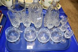 Mixed Lot: Thomas Webb decanter, various glasses etc