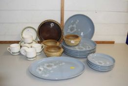 Quantity of Denby Blue Dawn table wares together with a quantity of Royal Doulton Rondelay coffee