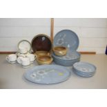 Quantity of Denby Blue Dawn table wares together with a quantity of Royal Doulton Rondelay coffee