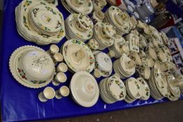 Large quantity of Adams Titian ware table wares with fruit decoration