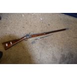 Reproduction display flintlock rifle with bayonet