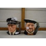 Two Royal Doulton character jugs, The Policeman and Henry VIII