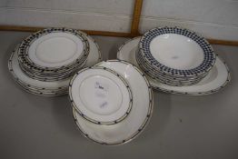 Quantity of Doulton & Co geometrix dinner wares