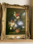 A C Conrad, study of a vase of flowers, gilt framed