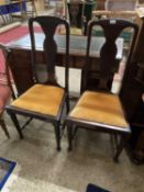 Pair of early 20th Century dining chairs