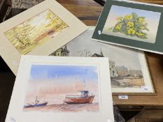 Group of various mixed pictures to include Ron Spicer, Essex landscape, Helen Taylor, study of