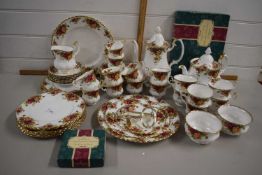Quantity of Royal Albert Old Country Rose tea and coffee wares