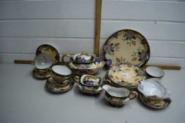 Quantity of Japanese Samurai gilt decorated tea wares